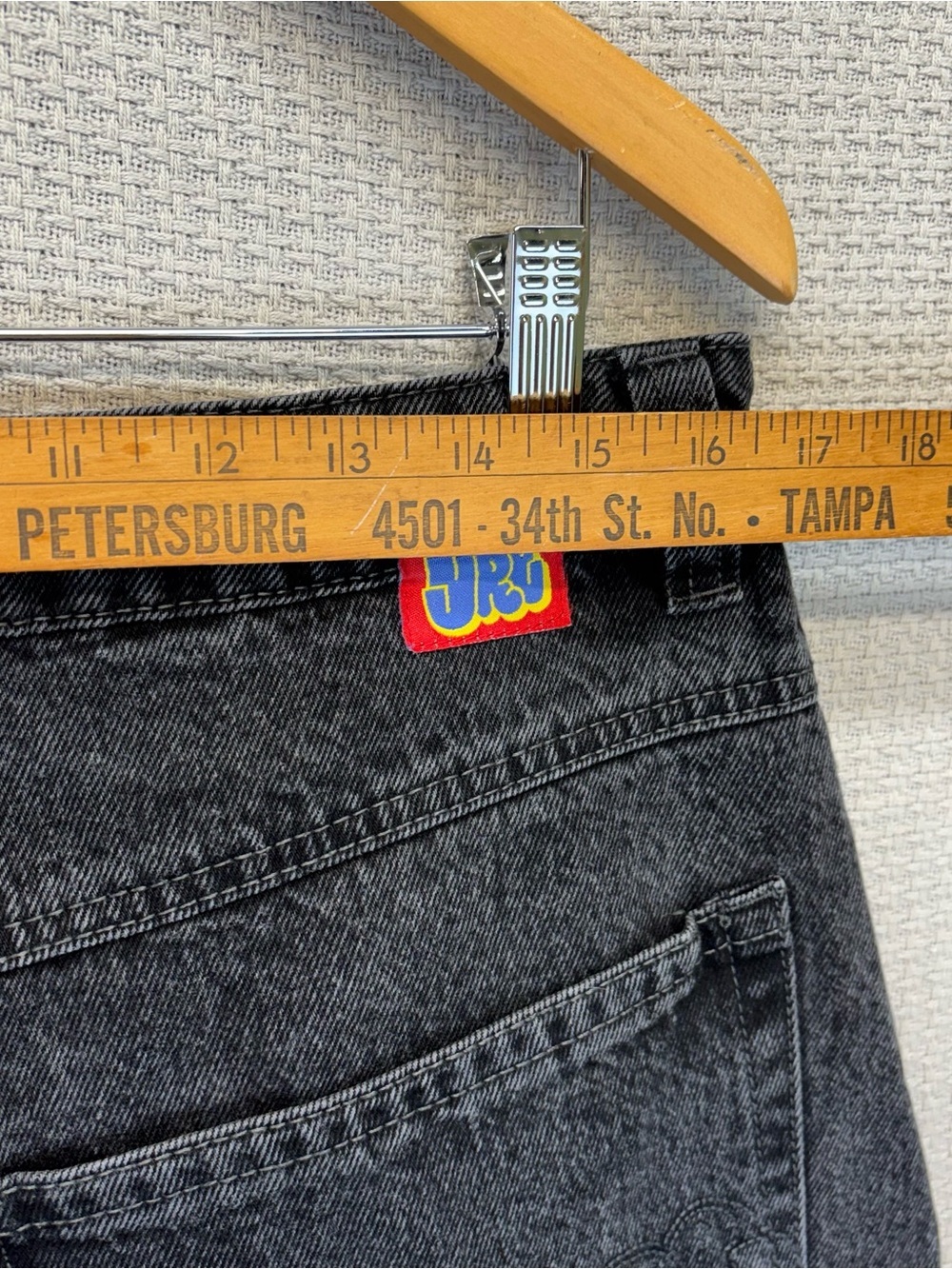 Empyre Jeans Mens 32 Denim Black Outdoor Streetwear Y2K Relaxed Baggy Hip Hop - Picture 10 of 11
